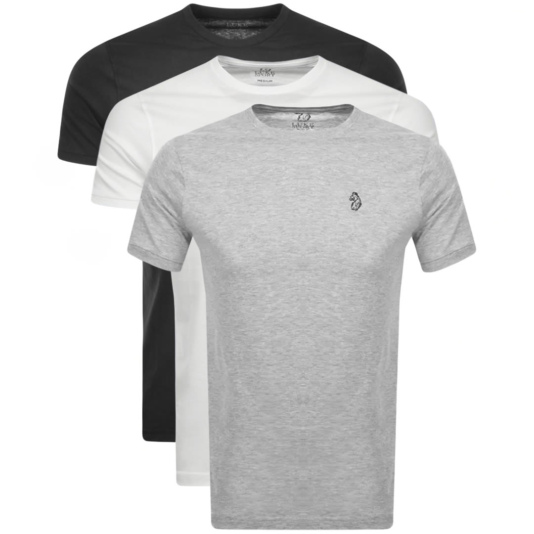 Alternative Image for ProductLuke 1977 Johnny 3 Pack T Shirt Grey1